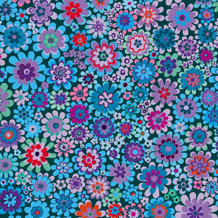 Colourful Hearts Patchwork Fabric